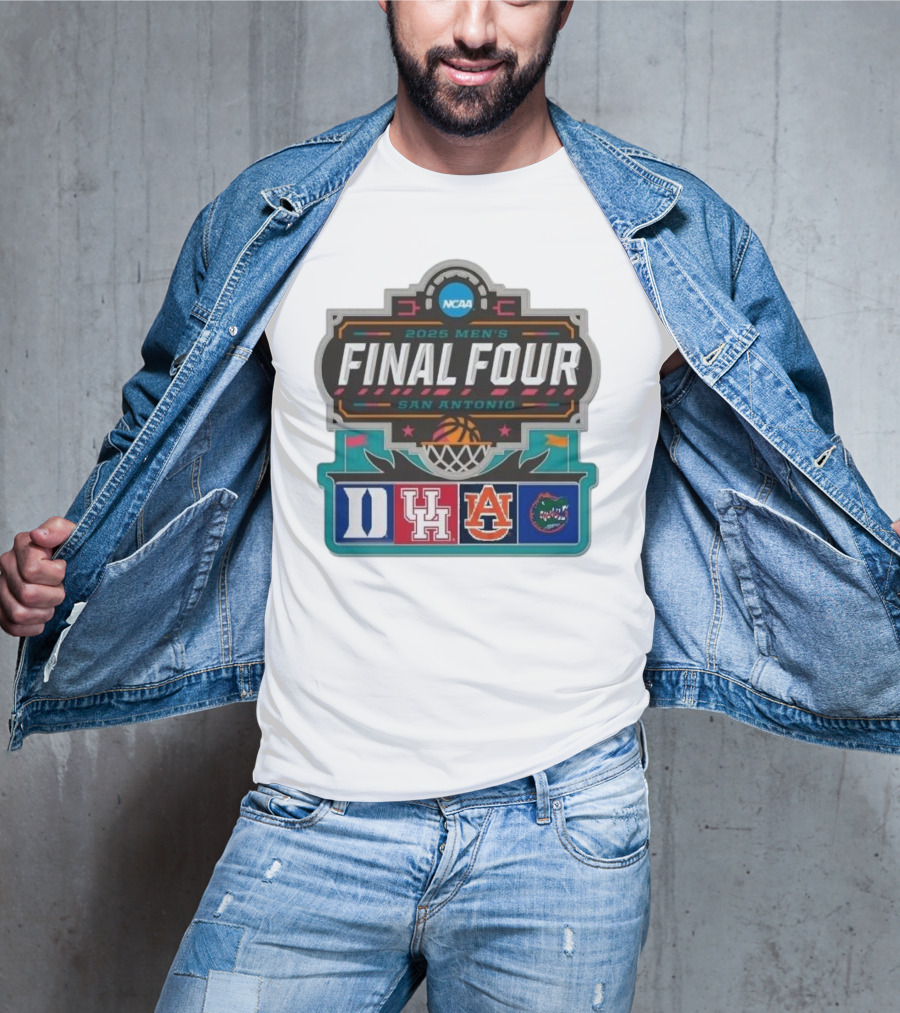 2025 NCAA Men's Final Four San Antonio Duke Houston Auburn Florida Gators T-Shirt
