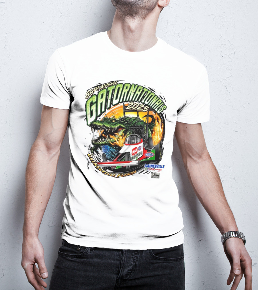 56th Annual Gatornationals 2025 Gainesville Florida NHRA Drag Racing Event T-Shirt