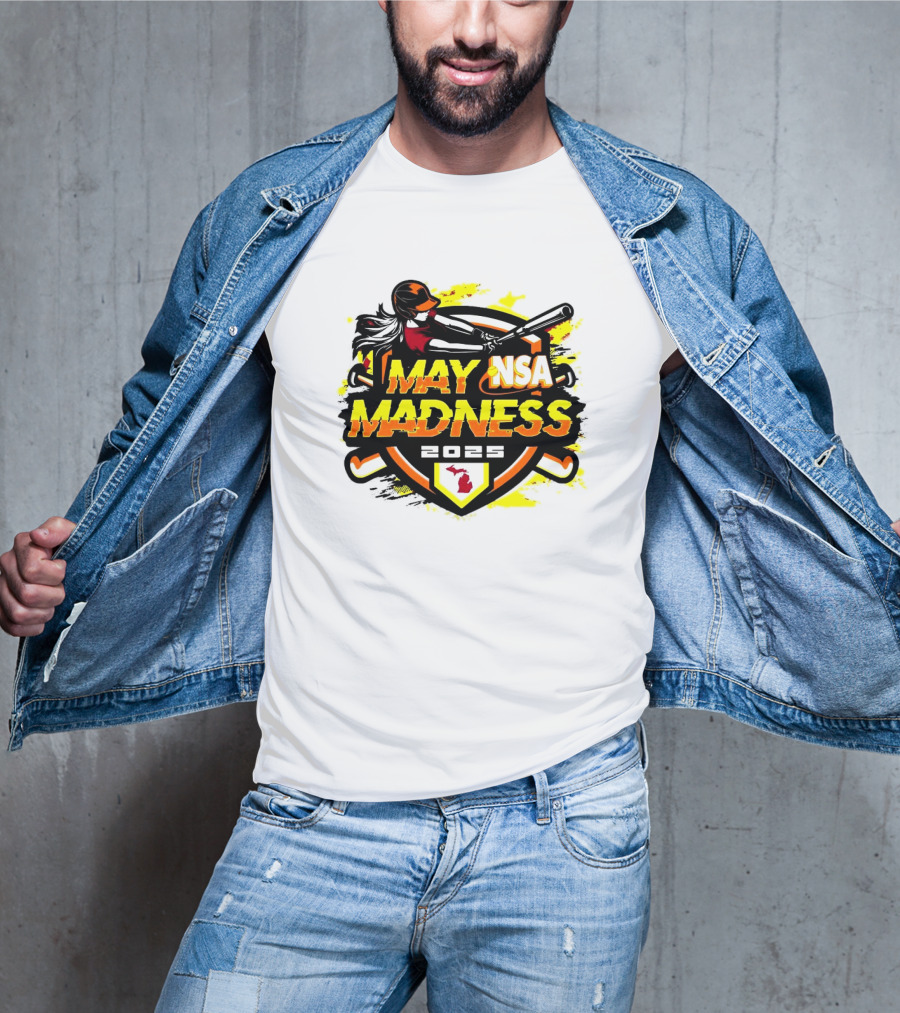 2025 NSA May Madness Fastpitch Tournament Michigan Logo T-Shirt