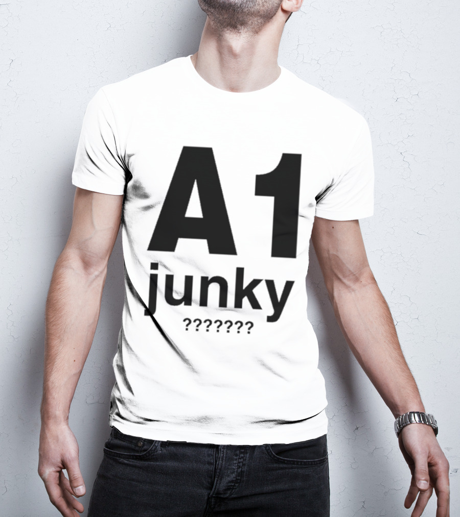 A1 Junky Motorcycle Racing Graphic Bold Nostalgic Style T-Shirt