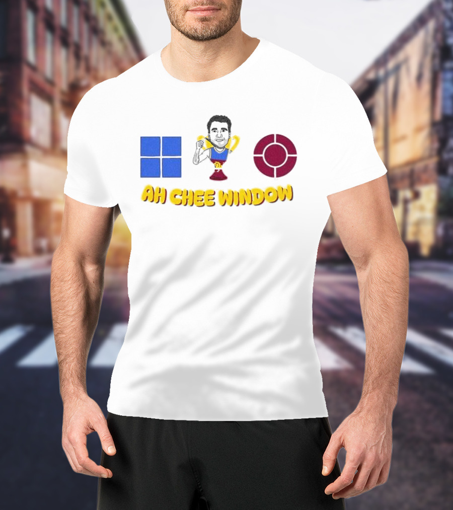 Ah Chee Window Callum Ah Chee Brisbane Lions Blue Red Symbol T-Shirt