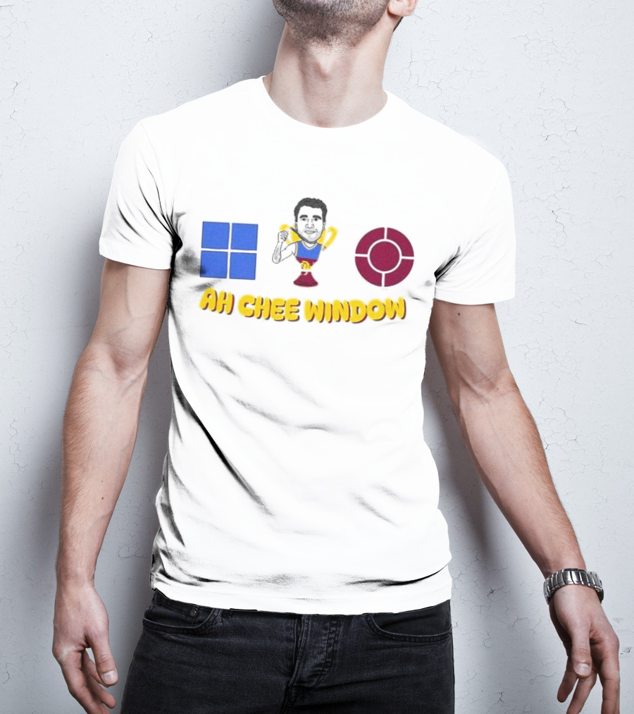Ah Chee Window Callum Ah Chee Brisbane Lions Blue Red Symbol T-Shirt