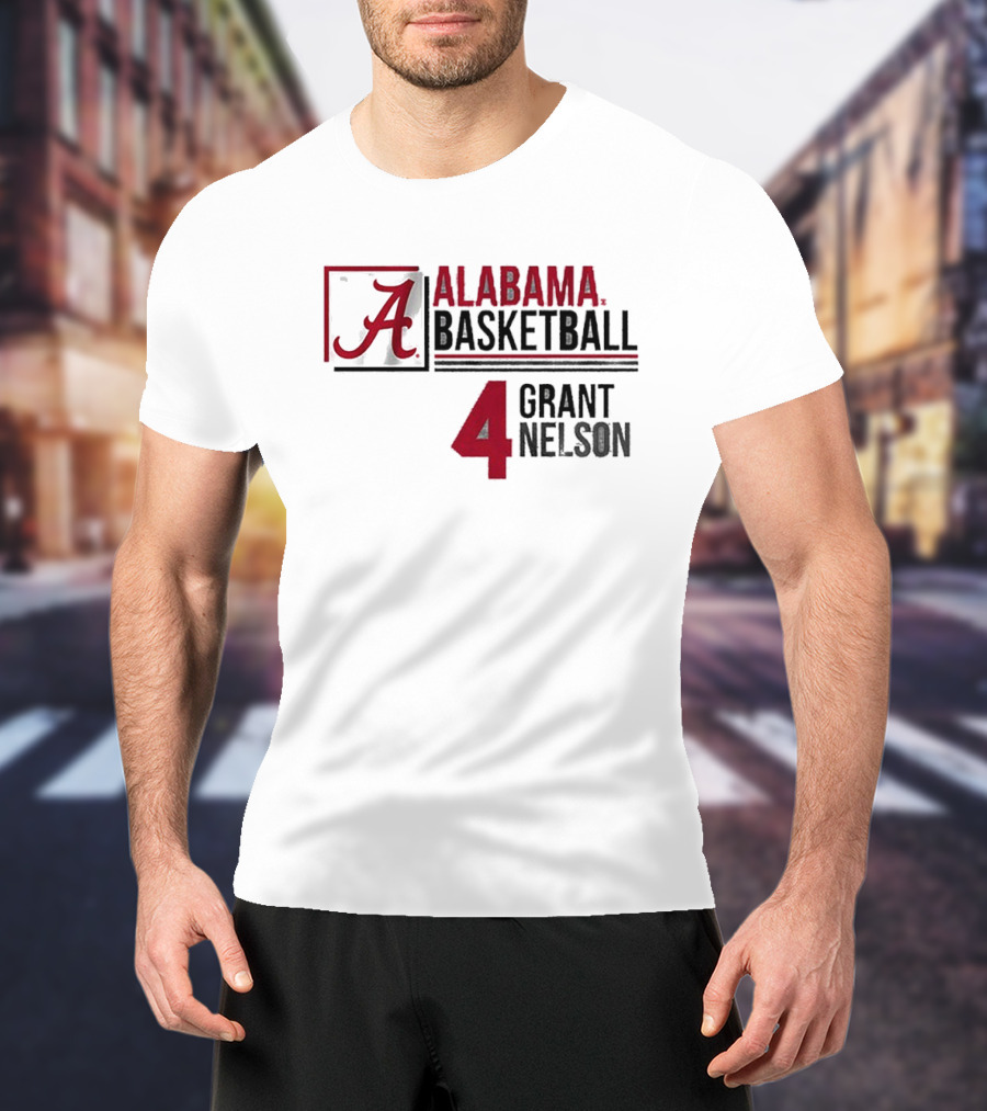 Alabama Grant Nelson Basketball Jersey Number 4 T-Shirt