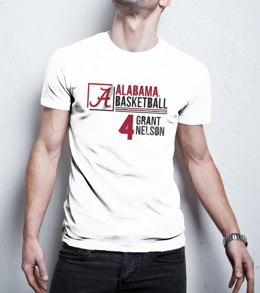 Alabama Grant Nelson Basketball Jersey Number 4 T-Shirt