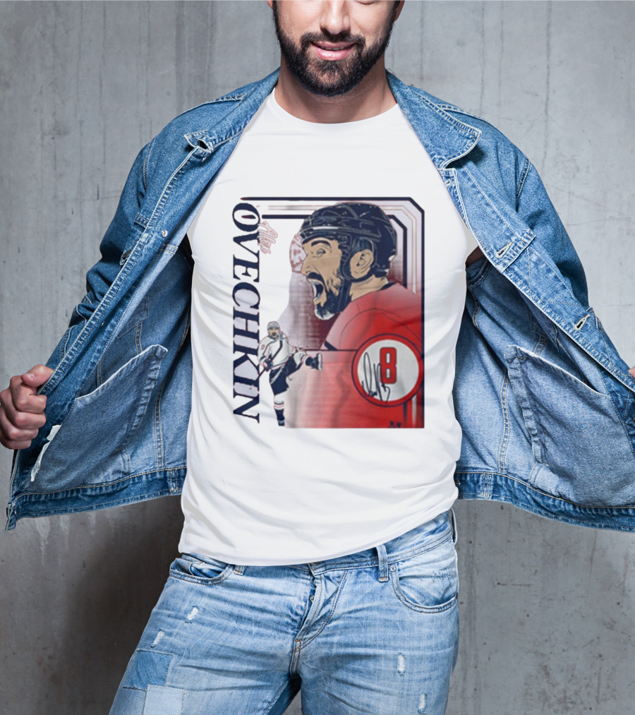 Alexander Ovechkin Dynamic Hockey Collage Number 8 T-Shirt