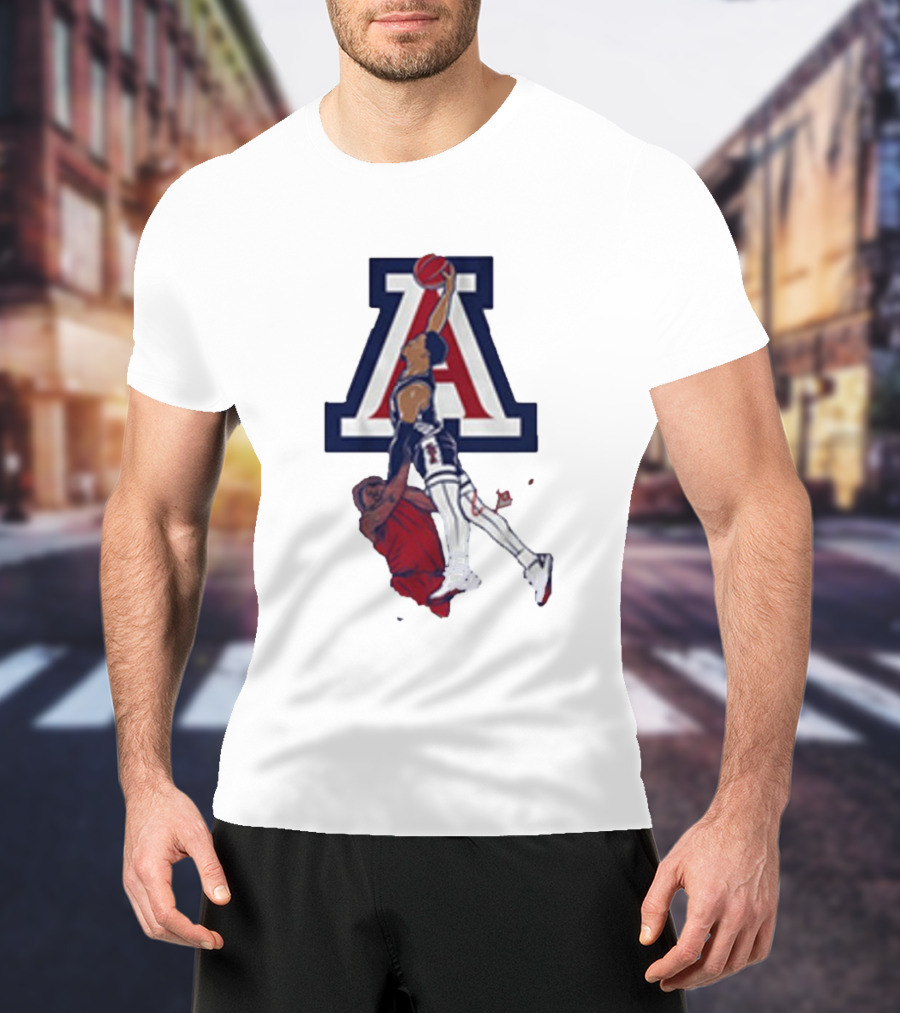Arizona Basketball Caleb Love Dunking Over Defender T-Shirt