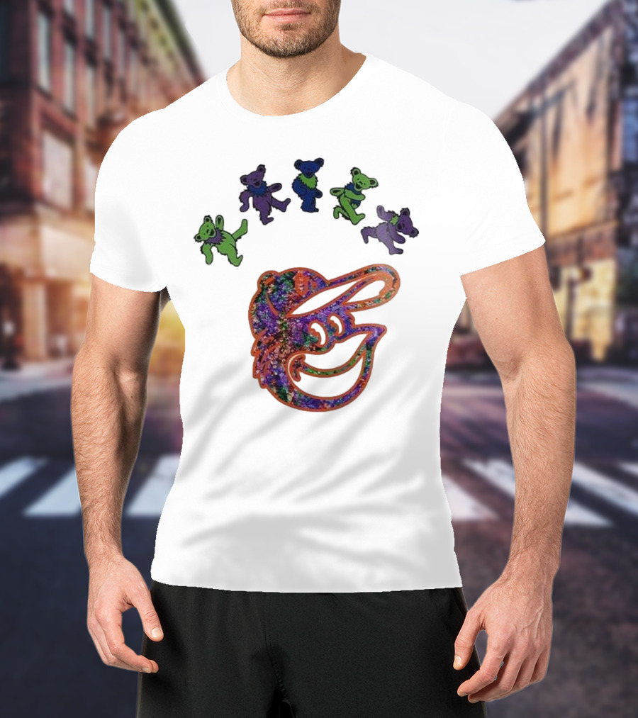 Baltimore Orioles Grateful Dead Night 2025 Dancing Bears T-Shirt