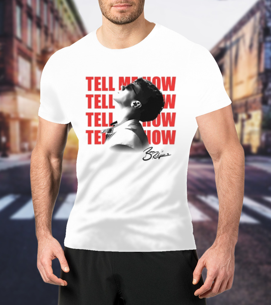 Ben Rodrigues Tell Me How Afro Silhouette And Red Text T-Shirt