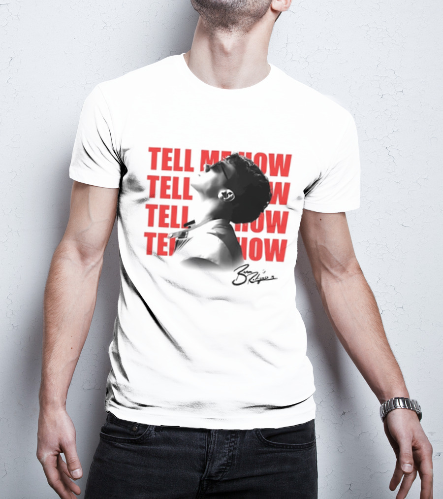 Ben Rodrigues Tell Me How Afro Silhouette And Red Text T-Shirt