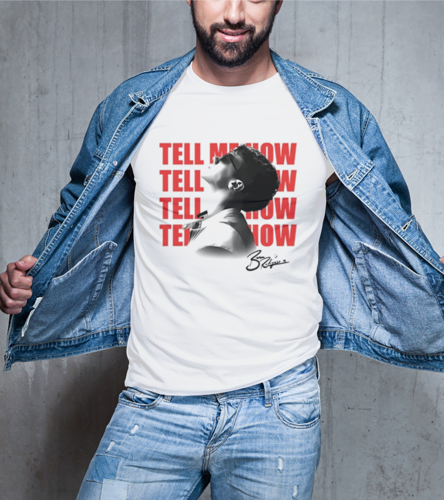 Ben Rodrigues Tell Me How Afro Silhouette And Red Text T-Shirt