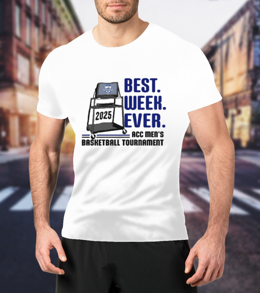 Best Week Ever ACC Men's Basketball Tournament 2025 Retro TV T-Shirt