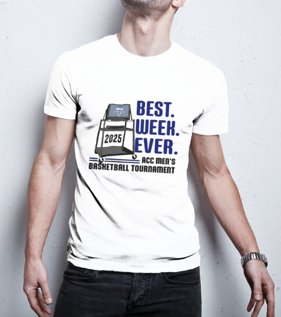 Best Week Ever ACC Men's Basketball Tournament 2025 Retro TV T-Shirt