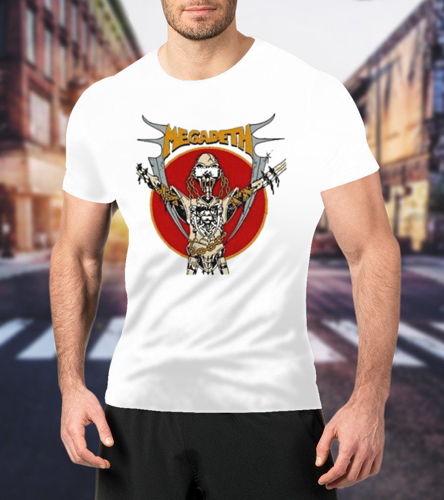 Megadeth Vic Rattlehead Robot With Cross Beyond Human T-Shirt