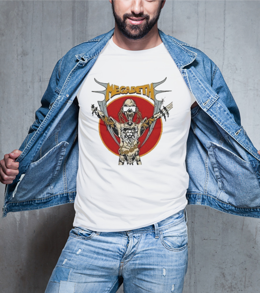Megadeth Vic Rattlehead Robot With Cross Beyond Human T-Shirt