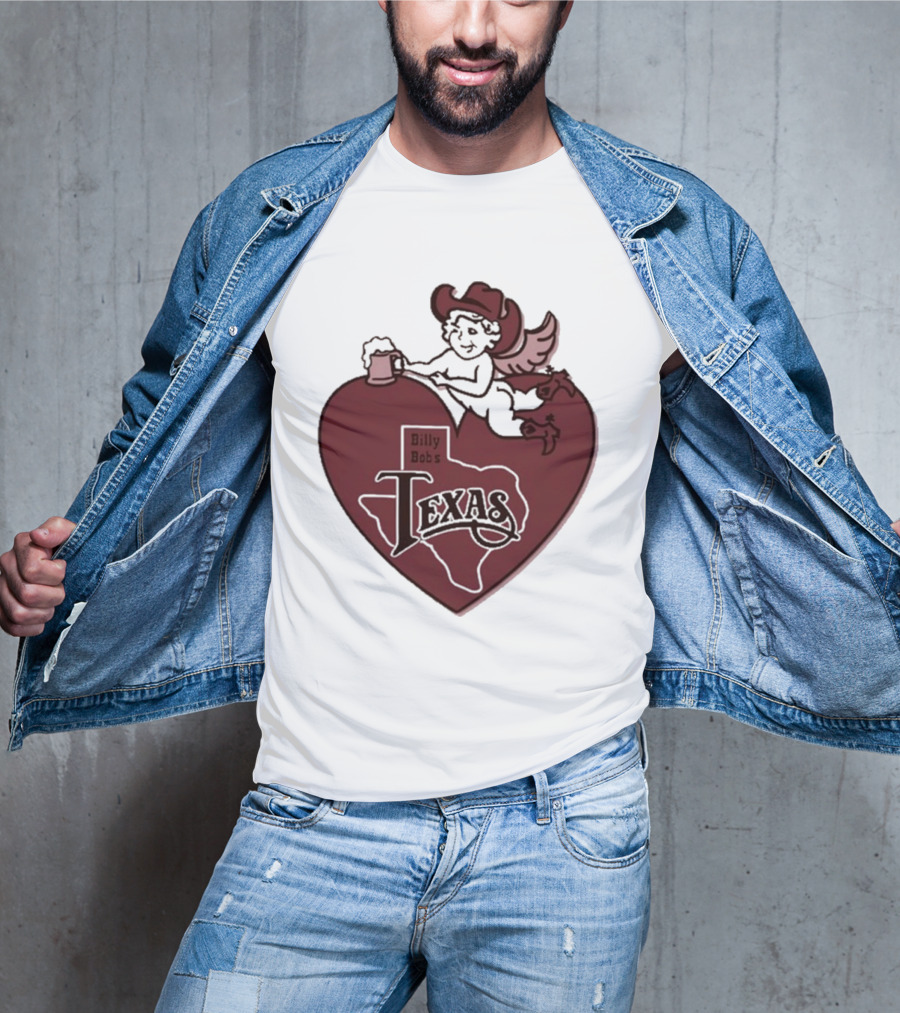 Billy Bob’s Texas Cupids Heart With Cowboy Hat And T-Shirt