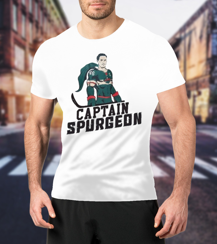 Captain Spurgeon Ice Hockey Superhero T-Shirt