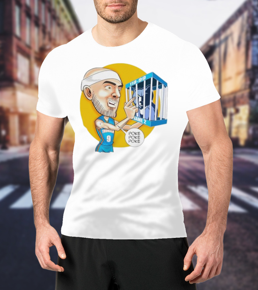 Caruso Poke Poke Poke Thunder 118-99 Game 2 Grizzlies T-Shirt