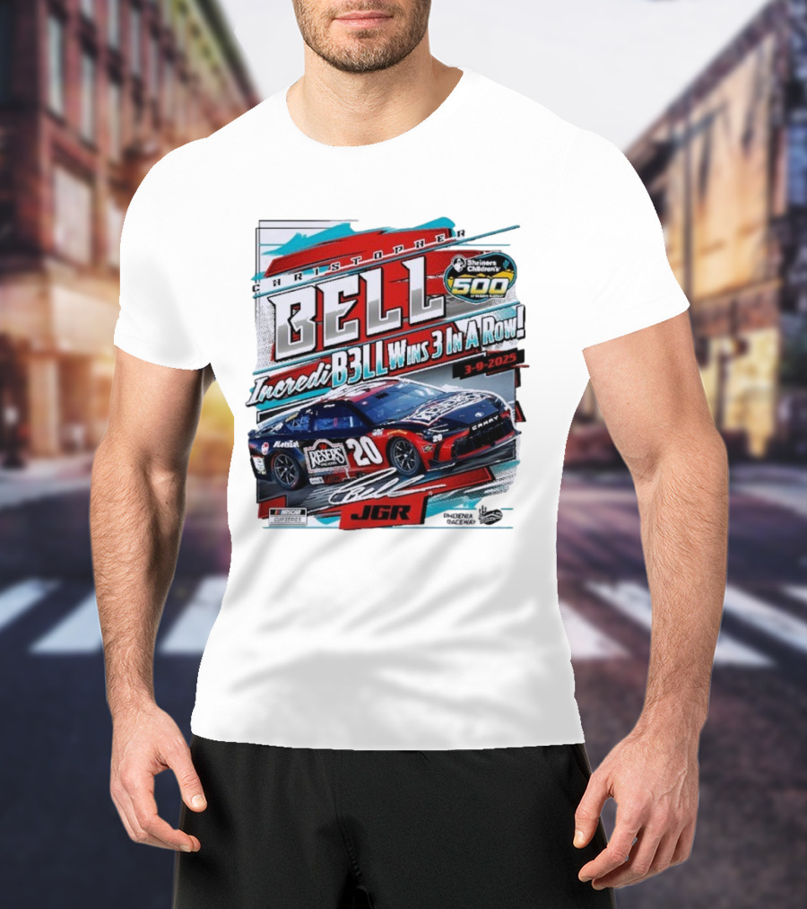 Christopher Bell Wins 3 In A Row Shriners Children’s 500 Race 2025 NASCAR Cup Series JGR T-Shirt