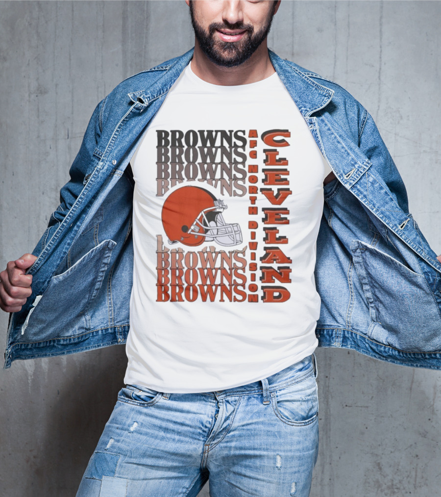 Cleveland Browns AFC North Division Browns Helmet T-Shirt