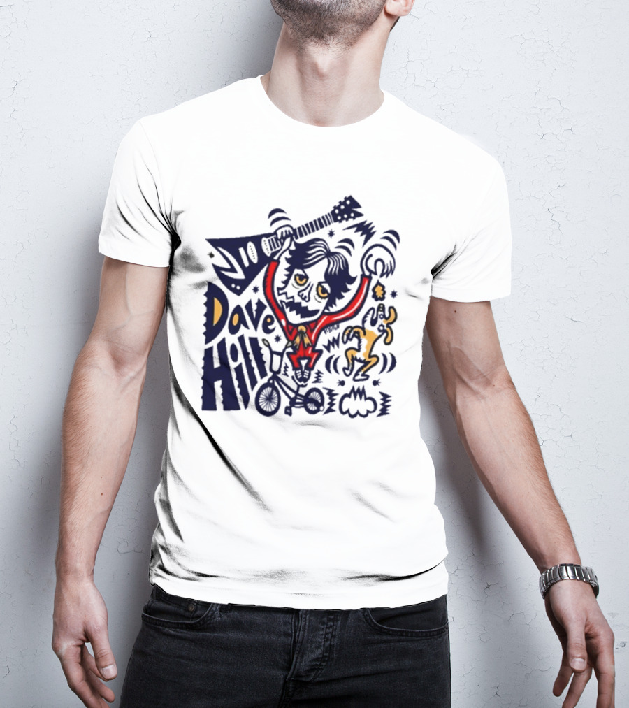 Dave Hill Luci P-Yellow Peelander-Z Guitar Bicycle Art T-Shirt