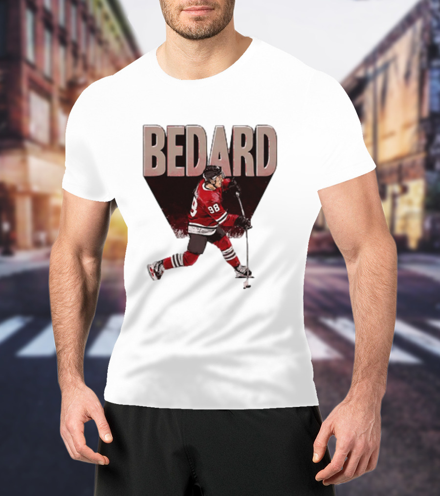 Connor Bedard Chicago Blackhawks NHL Hockey Number 98 Vintage Style T-Shirt