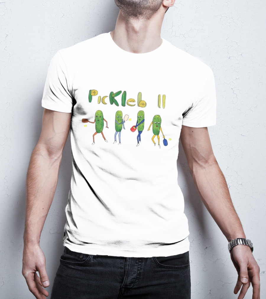 Dave Portnoy Pickleball Pickle Characters Playing Tennis T-Shirt
