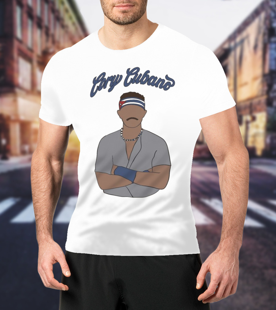 Cory Cubano Stylized Illustration With Headband And Necklace T-Shirt