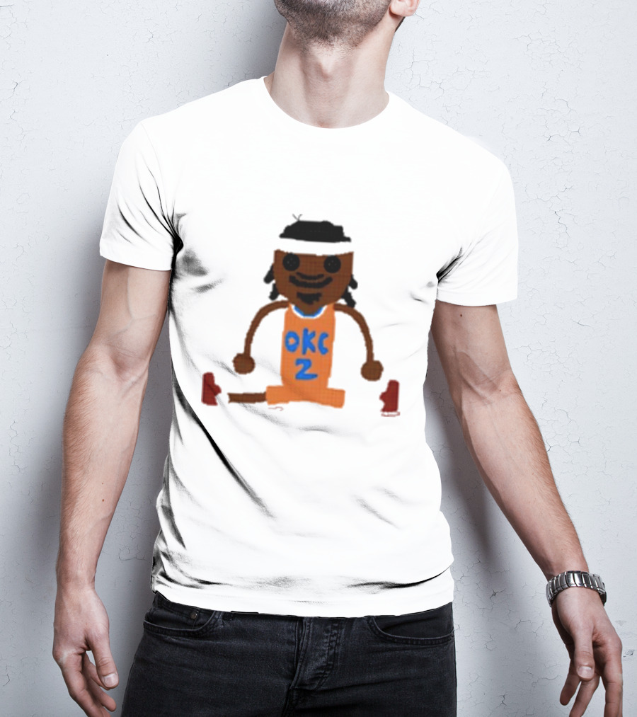 Oklahoma City Thunder Shai Gilgeous-Alexander Crochet Style OKC 2 T-Shirt