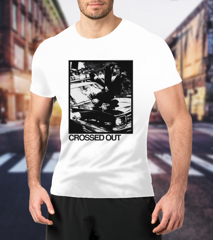 Crossed Out Never Forget Protest Scene Vintage Photography T-Shirt