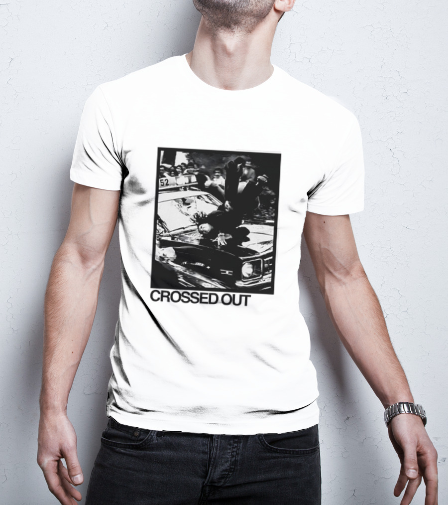 Crossed Out Never Forget Protest Scene Vintage Photography T-Shirt