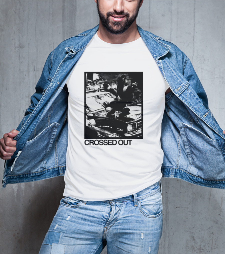 Crossed Out Never Forget Protest Scene Vintage Photography T-Shirt