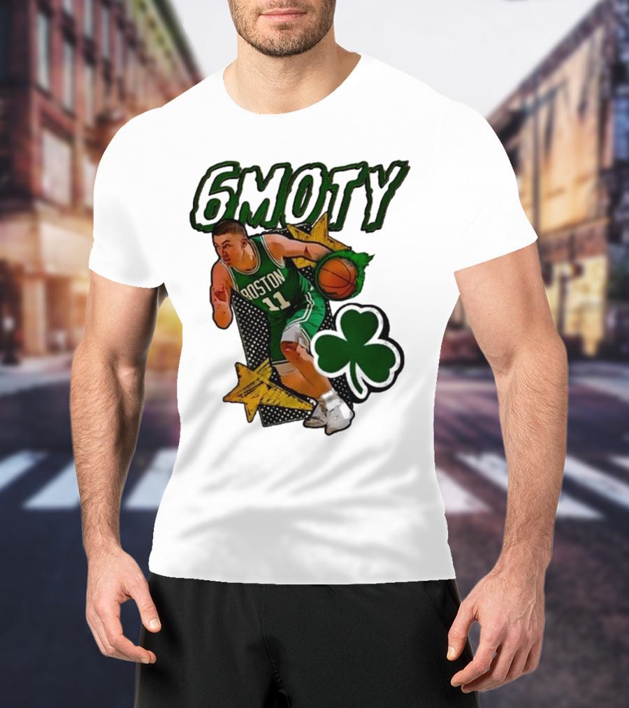 Boston Celtics Derrick White Payton Pritchard 6Moty Shamrock Basketball T-Shirt