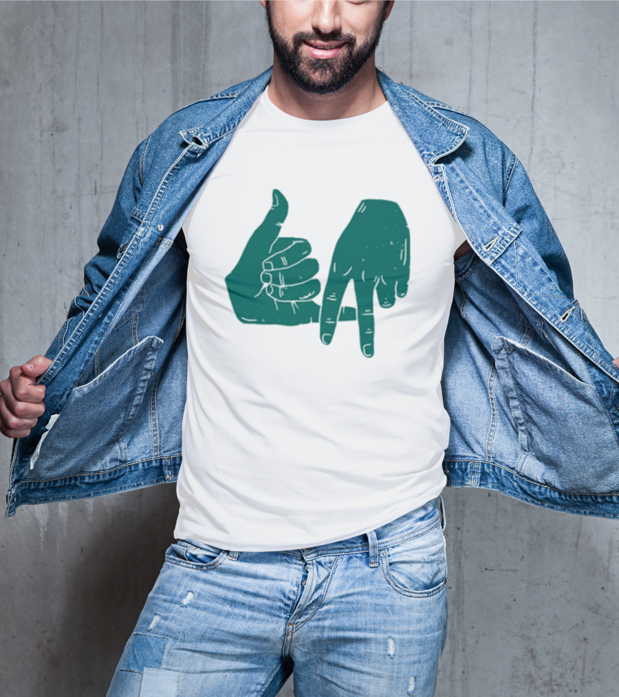 Dirty Coast Los Angeles Hand Gesture Symbol T-Shirt