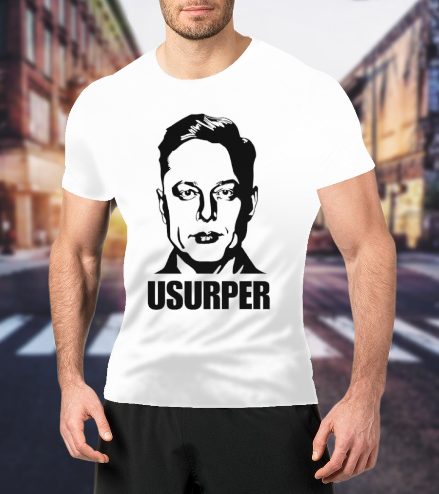 Elon Musk Usurpator Iconic Minimalist Style T-Shirt