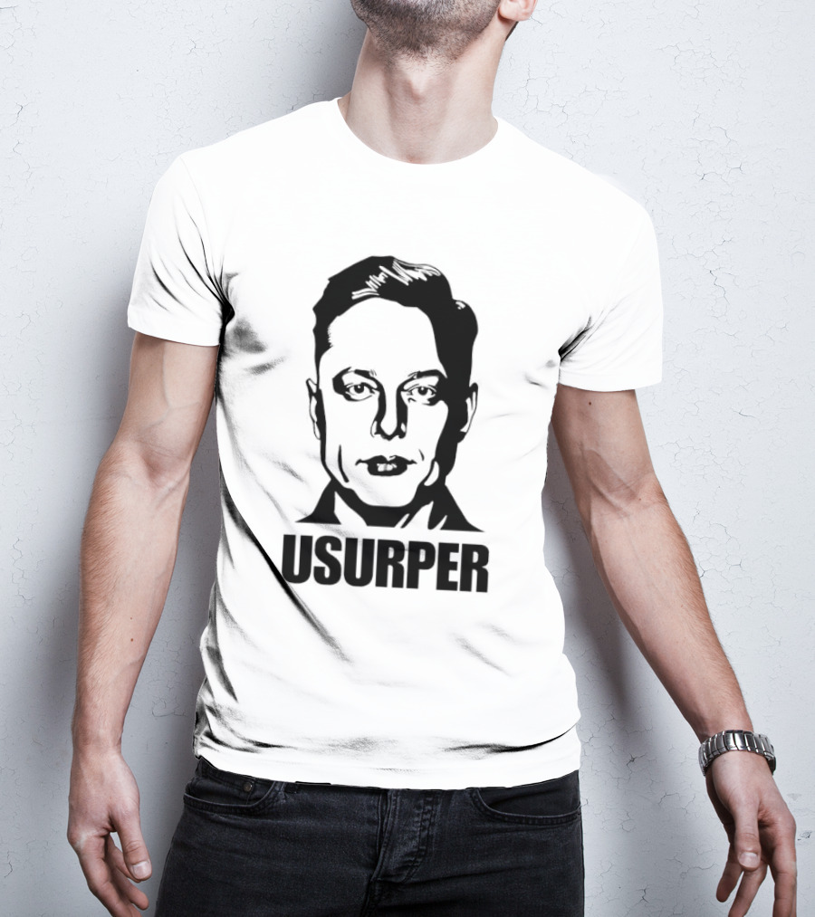 Elon Musk Usurpator Iconic Minimalist Style T-Shirt