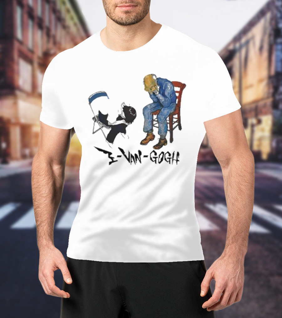Evangogh Ikari Shinji And Gate Van Gogh Mashup T-Shirt