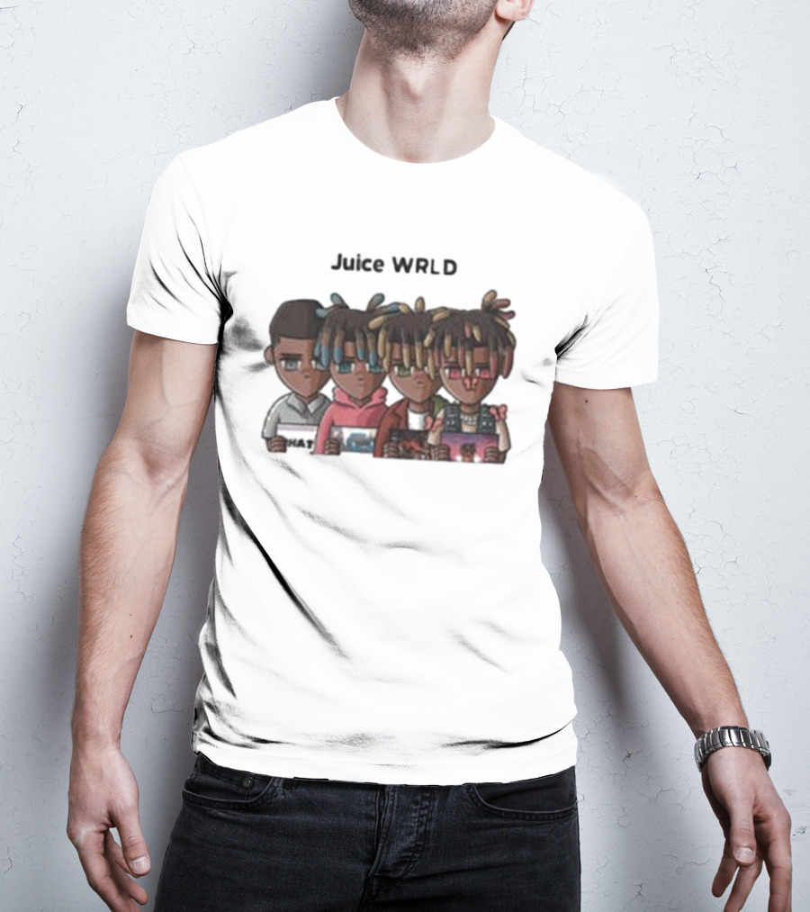 Juice WRLD Evolution Character Progression Holding Album Covers T-Shirt