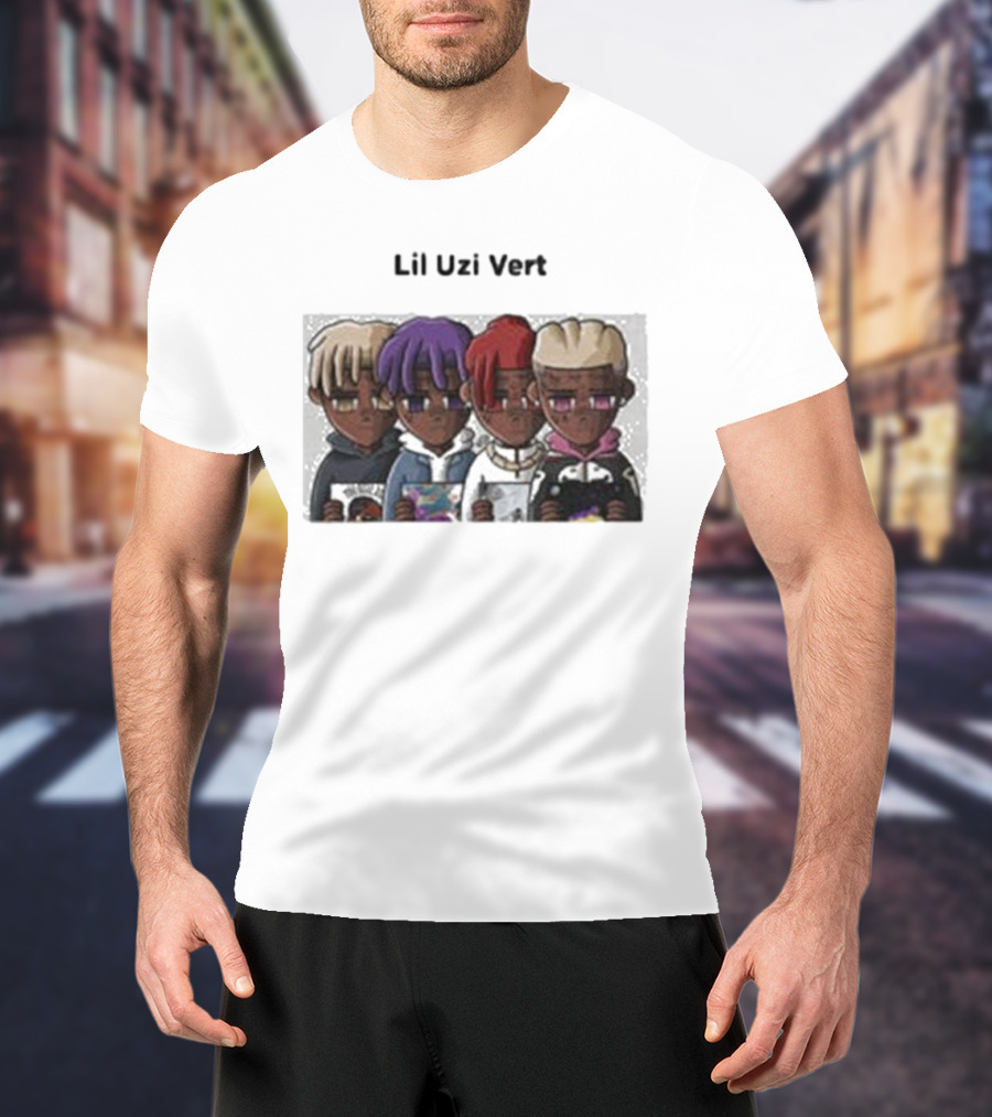 Lil Uzi Vert Evolution Cartoon Characters Holding Albums T-Shirt