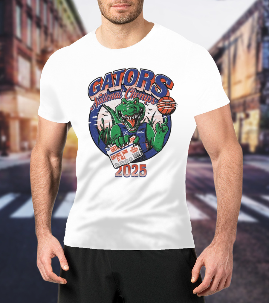 Gators National Champs 2025 Win It All Gators National Chomps T-Shirt