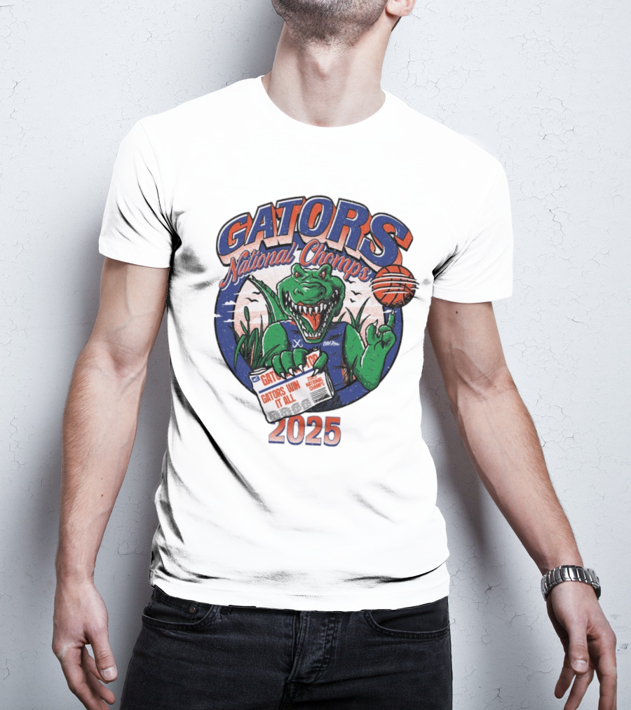 Gators National Champs 2025 Win It All Gators National Chomps T-Shirt