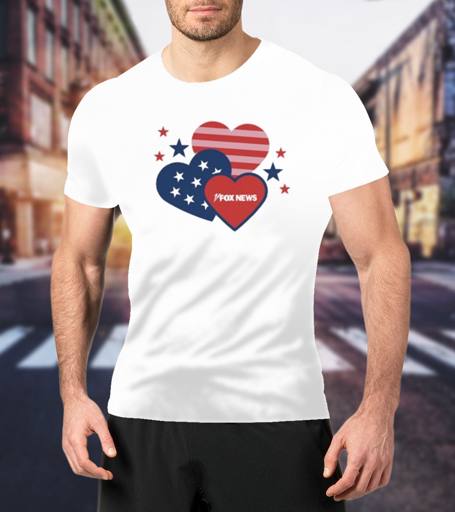 Patriotic Hearts Fox News Stars And Stripes T-Shirt