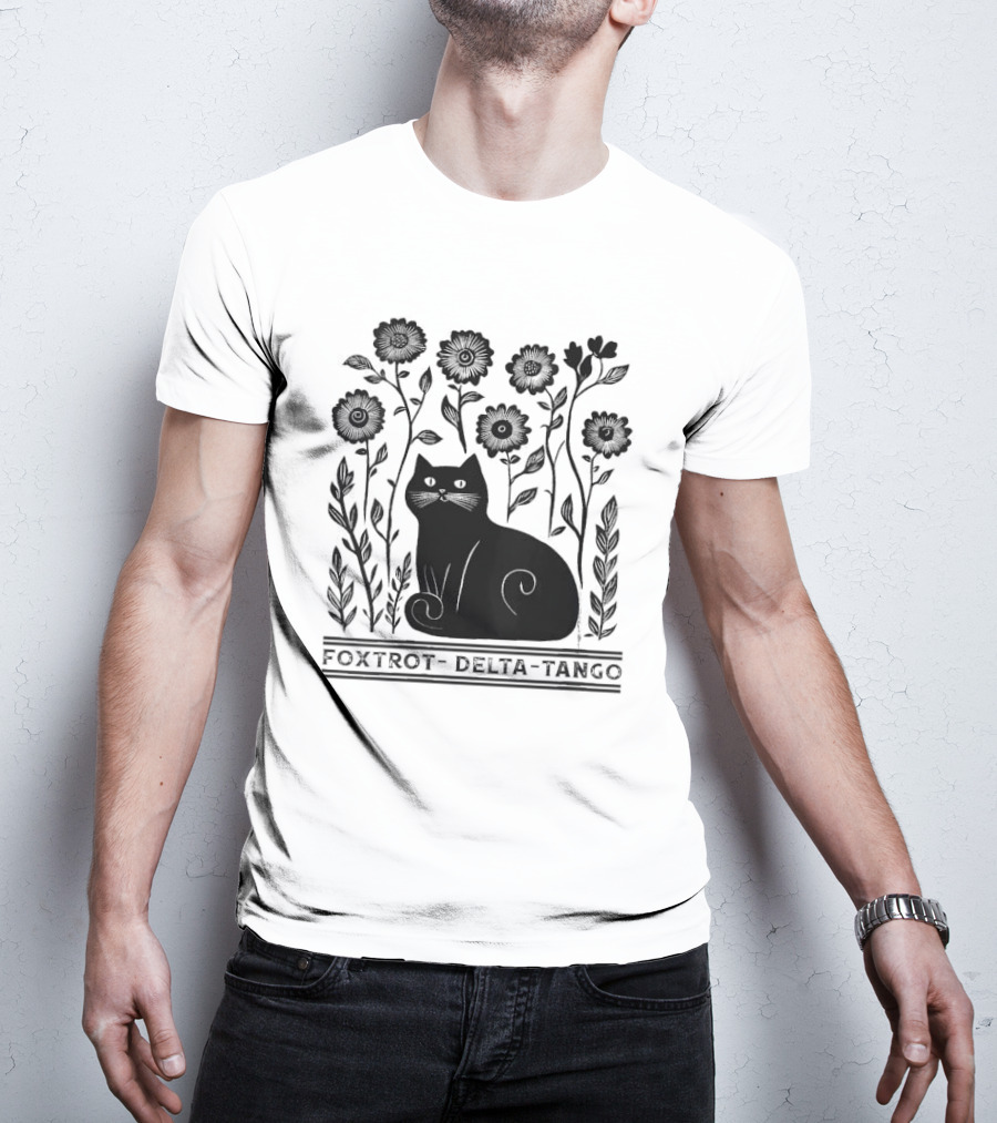 Delta Cat In Flowers T-Shirt