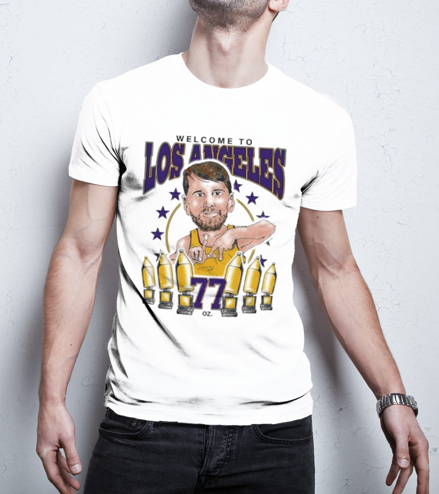 Los Angeles 77 Basketball Stars And Bottles T-Shirt