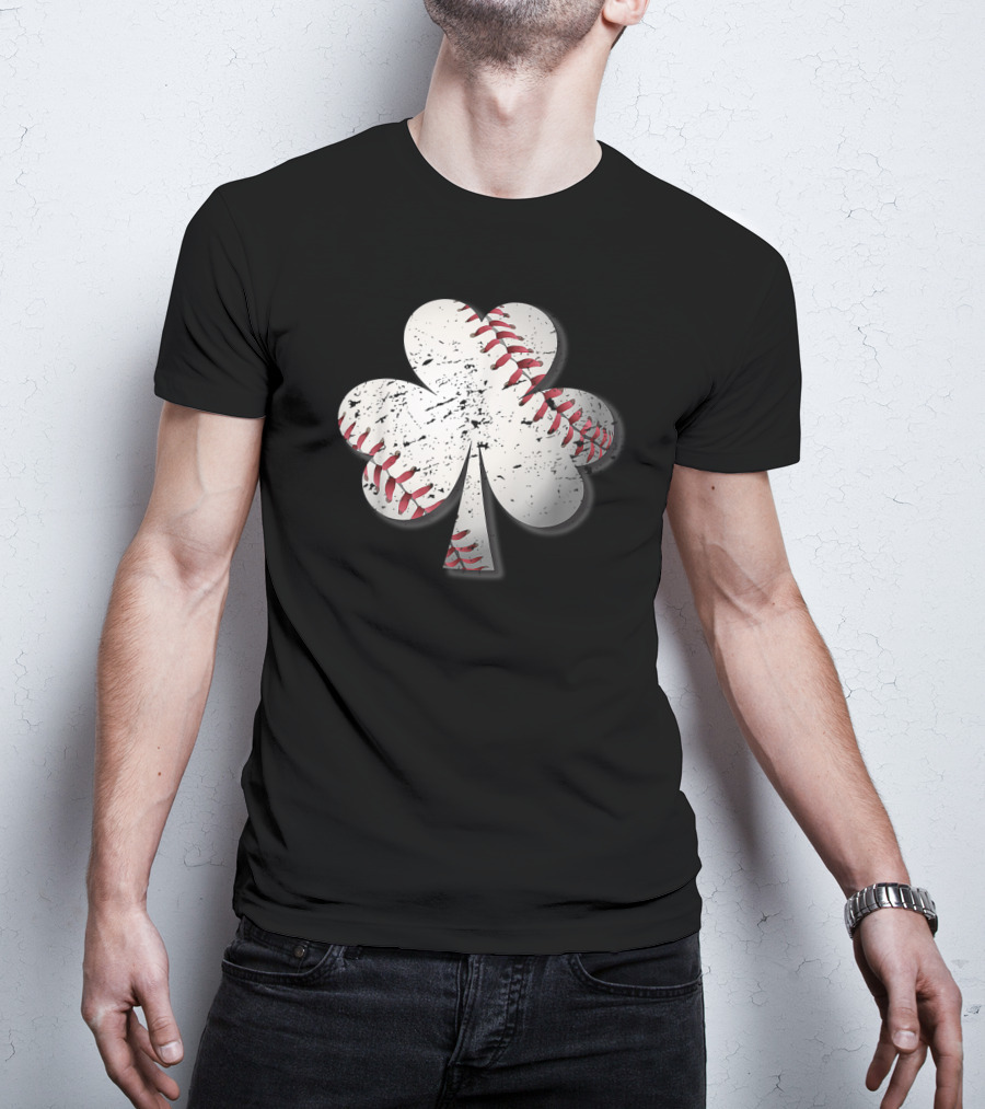 St Patricks Day Shamrock Baseball Womens T-Shirt