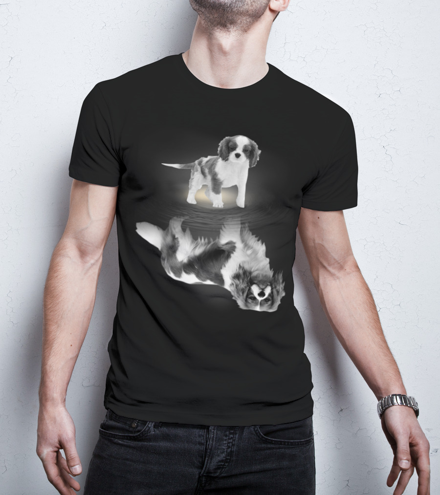 Cavalier King Charles Spaniel Reflection Art Photography T-Shirt