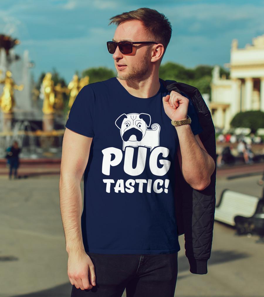 Pug Tastic Bold Cartoon Dog T-Shirt