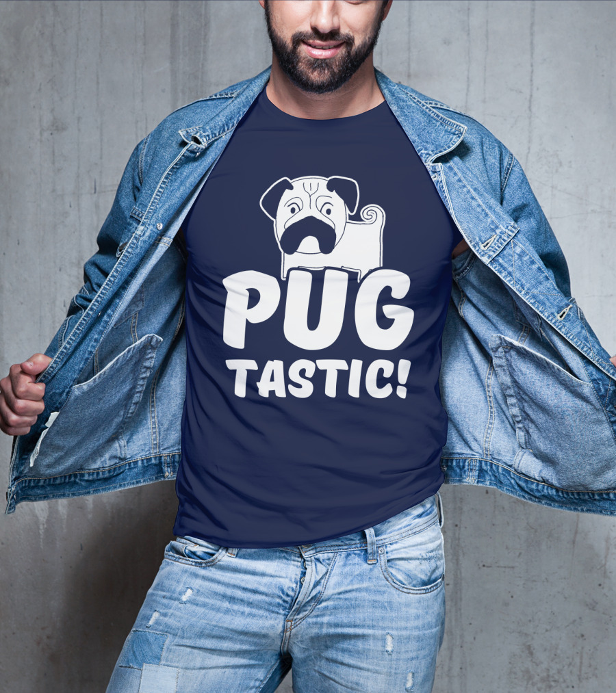 Pug Tastic Bold Cartoon Dog T-Shirt