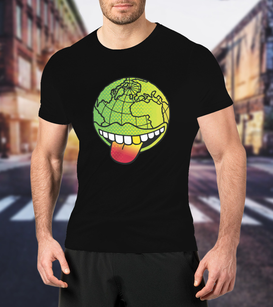 Earthgang Tongue Out Earth Globe T-Shirt