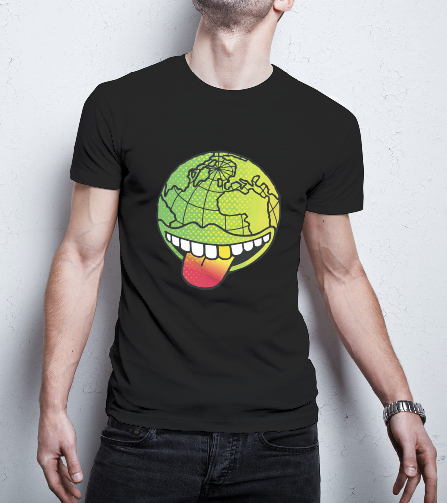 Earthgang Tongue Out Earth Globe T-Shirt