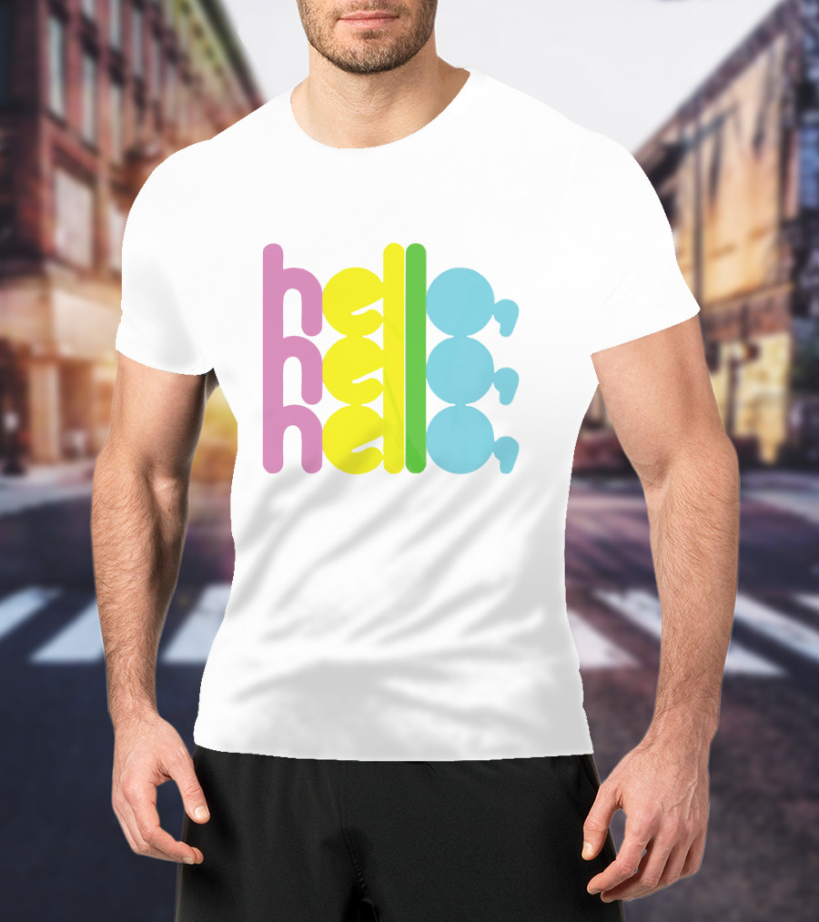 Deafheaven Hello Colorful Pastel Text T-Shirt